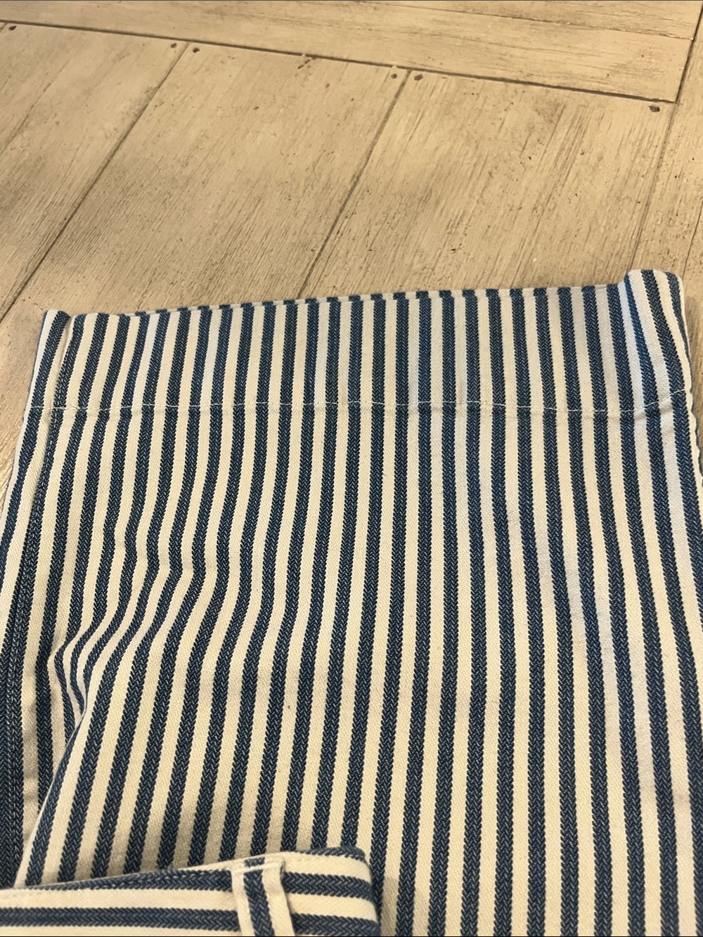 Madewell Blue and White Striped Wide-Leg Jeans - Picture 6 of 8